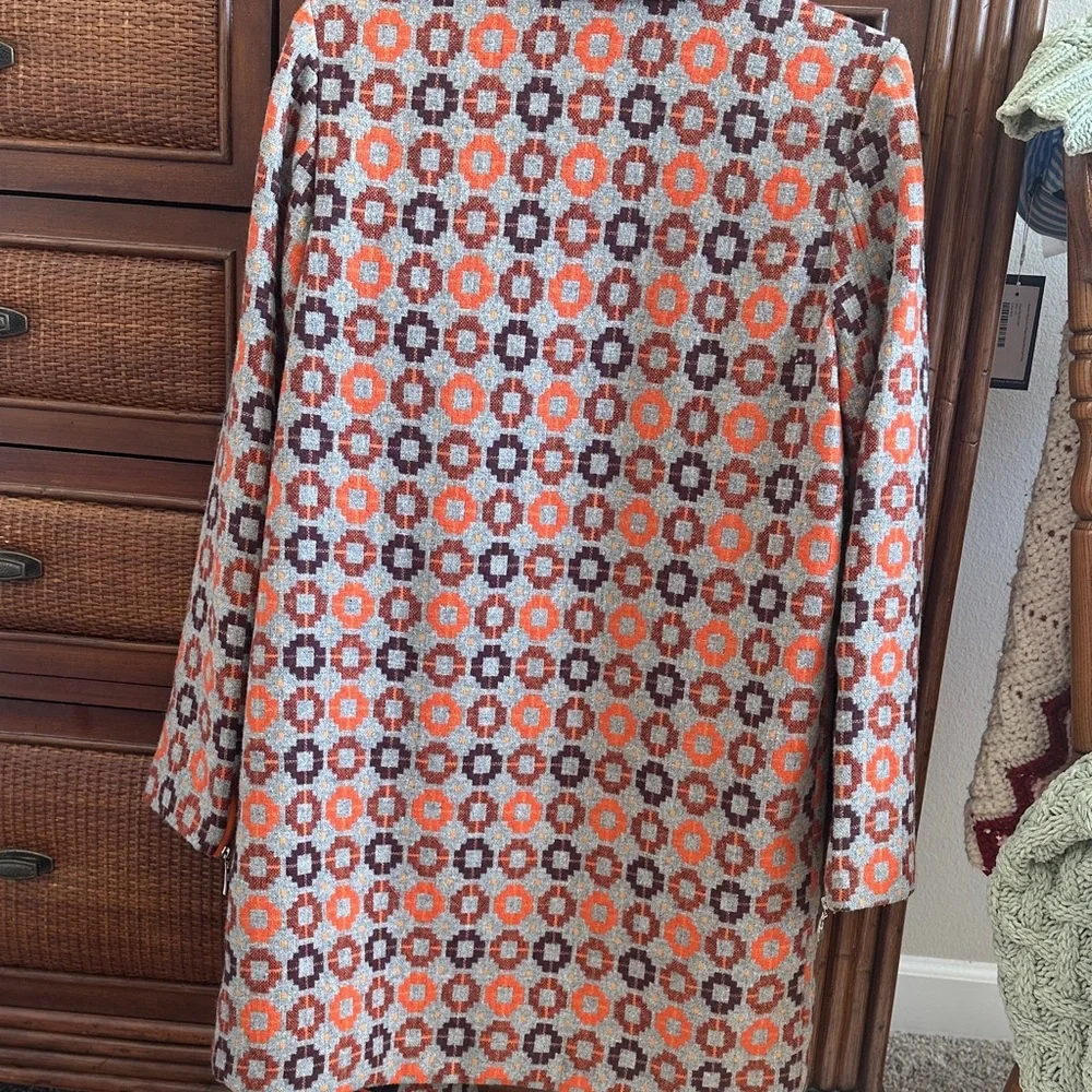 Colorful Geometric Patterned Vintage Coat - Picture 6 of 9